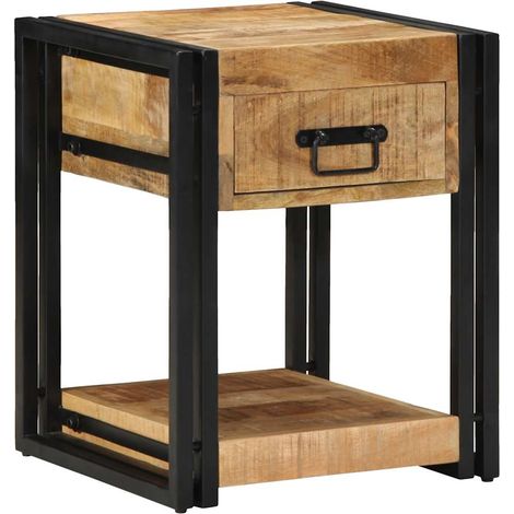 Maison Exclusive - Comodini 2 pz 40x40x50 cm in Legno Massello di Mango Grezzo