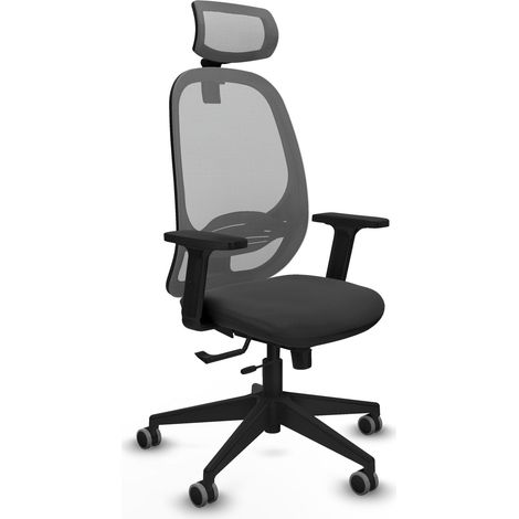Sedia piqueras y crespo Cilanco pelle sintetica grigia ergonomica (1/2)