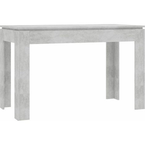 Table à manger rectangulaire bois gris béton Jonan 120cm (1/4)
