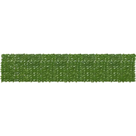 Pantalla de balcón con hojas Verde y amarillo 500 x 100 cm