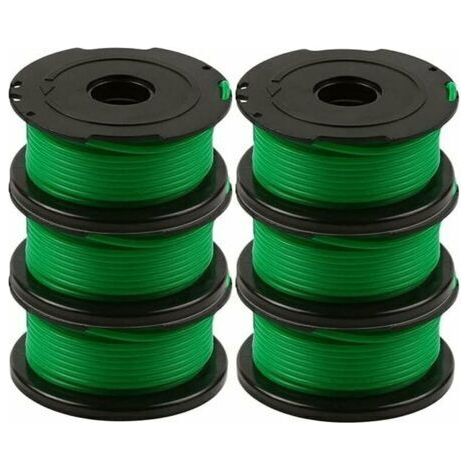 Lot de 6 bobines de fil pour débroussailleuse Black and Decker GL7033, GL8033, GL9035, 6 m (1/5)
