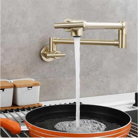 Robinet de remplissage de pot Robinet de robinet de robinet de salle de bain de robinet de salle de bain de robinet de salle de bain à double interrupteur Robinet de lavage rotatif Robinet pliant ( Co (1/5)