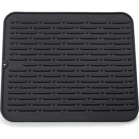 Tapis de Séchage Vaisselle XL en Silicone 45 x 40 cm Garantie à Vie (Noir) (1/5)