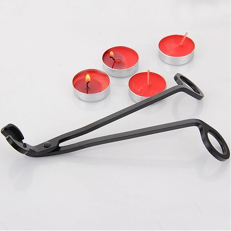 18cm Bougie mèche lampe à huile en acier inoxydable tondeuse Cutter Snuff Tool (1/4)