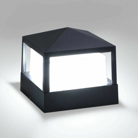 Post Light Lampe Pilier Porte Lampe Lampe Extérieure Colonne Lampe Villa Ip65 Étanche En Aluminium Jardin Paysage Pelouse Porte Clôture Entrée Lumière, Blanc Froid (1/5)