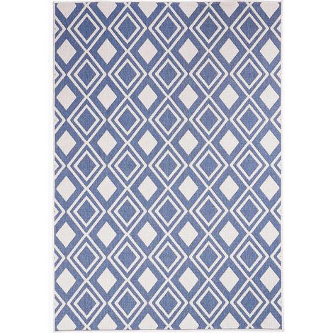 Tapis extérieur kilim réversible 60x110 cm – Motifs scandinaves – Résistant aux intempéries – Certifié OEKO-TEX® STANDARD 100 – Unamourdetapis