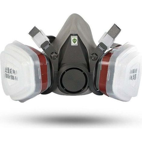UlisemMasque de Protection Respiratoire Réutilisable, Anti poussière, Anti gaz avec Filtres pour Peinture, Travaux, Bricolage, Ponçage