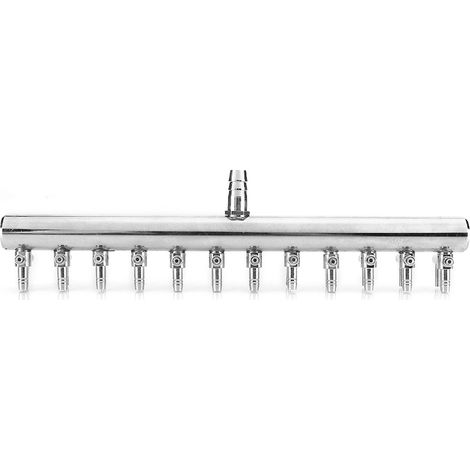 Vanne de contrôle du débit d'air pour aquarium à 12 joints, régulateur en acier inoxydable, accessoires (1/5)