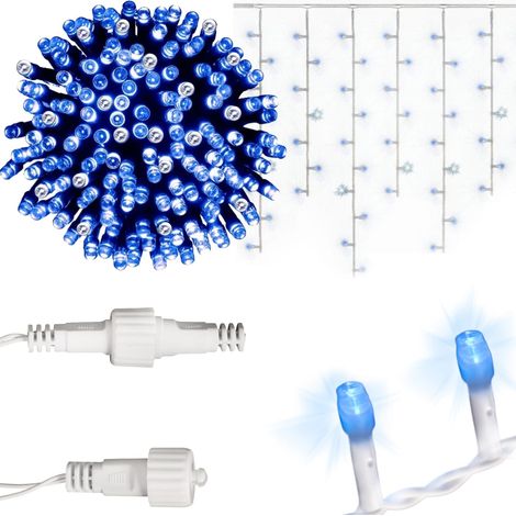 Luci a tenda LED per esterni Icicles 500 IP44 blu + bianco freddo lampeggiante 15 m (1/5)