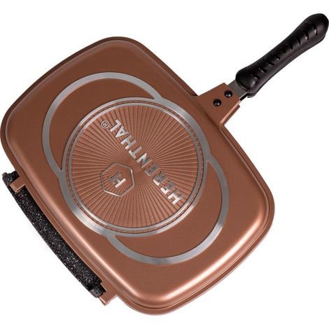 Padella doppia piastra 32 cm antiaderente cottura a gas, ceramica, elettrico (1/5)