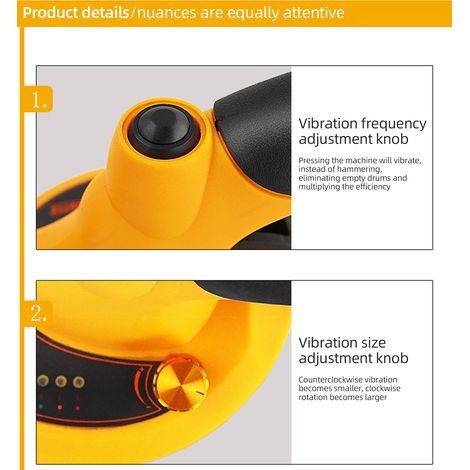 Machine vibrante de nivellement de carrelage électrique automatique à vitesse réglable avec ventouse (1/5)
