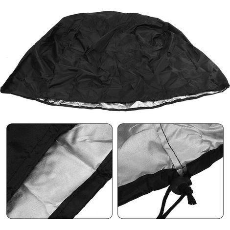Wasser- und staubdichte Schneefräsenabdeckung für den Außenbereich, Schneefräsenschutz, schwarz, 109 x 81 x 89/127 cm (1/5)