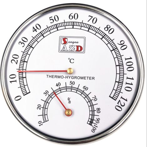 Thermomètre et hygromètre pour sauna, affichage à aiguille de la température et de l'humidité intérieures, thermomètre longue portée de haute précision (1/4)