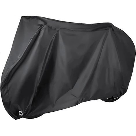 Housse de vélo imperméable et résistante aux UV en polyester 190T avec œillets pour cadenas, pour le rangement extérieur et intérieur, noire, 200 x 110 x 70 cm (1/5)