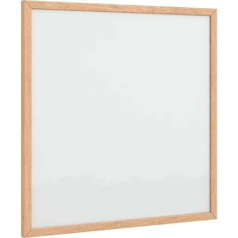 Tableau blanc magnétique avec cadre bois de pin massif 40x40 cm