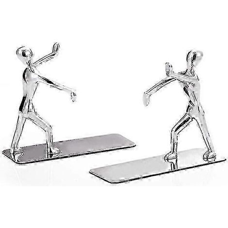 Lot de 2 figurines de kung-fu, support de rangement pour livres, étagère de bureau ou de maison. (1/5)