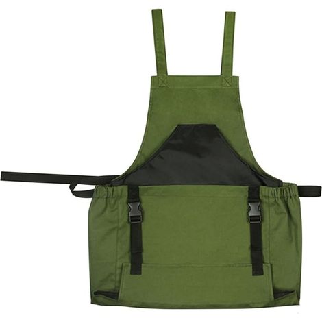 Tablier de jardinage, tablier de travail avec poches pratiques, sac de rangement pour la cueillette de fruits et légumes verts, tablier de jardinage imperméable, convient aux femmes et aux hommes (1/5)