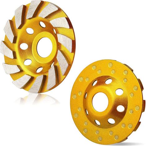 Disque Diamant Abrasif , Meule Diamantée 125 x 22,2 mm, Meule Diamantée Universelle pour Poncer Béton, Pierre, Granit Chape, Maçonnerie, Usage Universel (1/5)