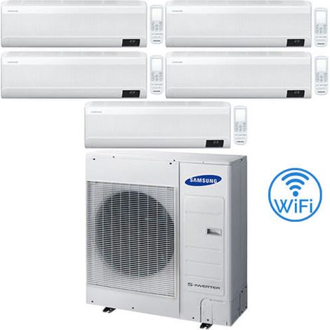 Klimaanlage Samsung WINDFREE AVANT R32 Wifi Penta Split Inverter 9000 + 9000 + 9000 + 12000 BTU mit E.U. AJ100TXJ5KG/EU NEUE Klasse A++/A+