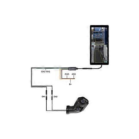 Moniteur vertical de vision latérale de voiture 10,36 pouces pour rétroviseur de camion/bus avec écran tactile et enregistreur vidéo numérique (DVR) à 2 canaux I (1/5)
