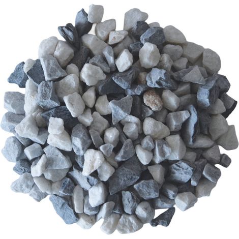 Gravier déco Dalmatien 8/12 mm - Sac de 20 kg - Noir, Blanc et Gris (1/5)