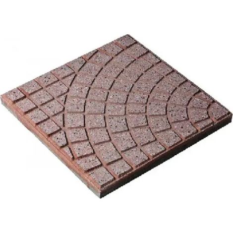 Mattonella a ventaglio 40x40 cm rosso