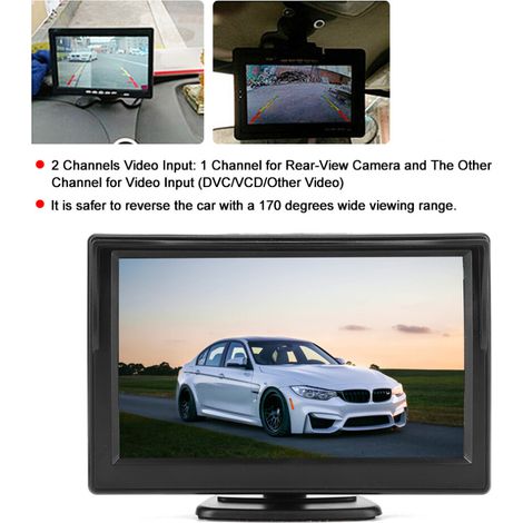 Adatto per display TFT LCD da 5 pollici per auto e kit telecamera posteriore impermeabile