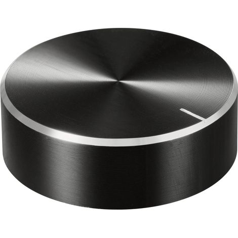 TRU COMPONENTS TC-11696516 Tête de bouton rotatif avec marquage noir (Ø x H) 40 mm x 13 mm aluminium (1/4)