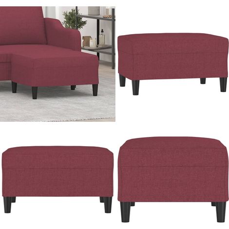 Fußhocker Weinrot 70x55x41 cm Stoff - Polsterhocker - Sitzsack - Fußablage - Beistelltisch - Weinrot - Home & Living (1/5)