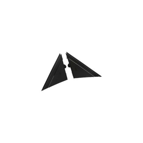 Couvercle de Drapeau de Rétroviseur de Porte 1SH17KX7AA Rétroviseur Gauche Droite Triangle Plaque Garniture Remplacement pour FIAT 500 2012 à 2017 (Noir brillant)