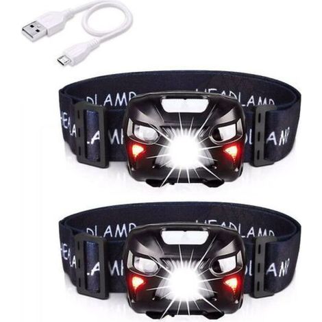 USB Rechargeable Led Headlamp Powerful Head Torch with 400LM, 8 Lighting Modes, IPX4 Waterproof, Motion Sensor for Fishing, Camping, Hiking, Cycling, Reading (1/5)