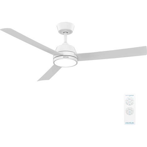 Cecotec Ventilador de Techo con Luz Aero 452 QuickSnap White. 30W, Motor DC, Diámetro 52" (132cm), 3 Aspas (1/3)