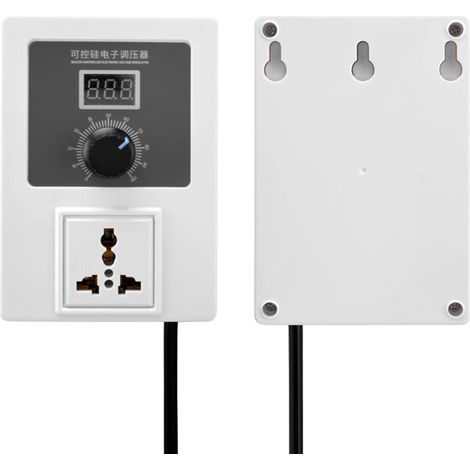Régulateur de Vitesse SCR 2000W pour Ventilateurs Moteurs - 110-240V AC - Compatible Prise Européenne (1/5)