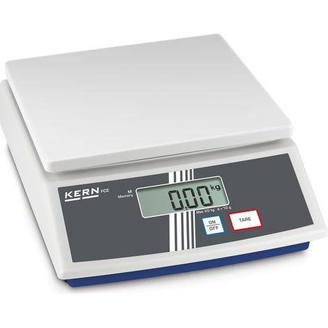 KERN Tischwaage FCE 3K1N (Wägebereich 1g - 3 kg, inkl. Arbeitsschutzhaube)