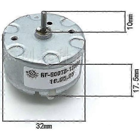 Moteur CC 32 mm, 1,5-12 V, 4 600 tr/min, pour machine à pulvérisation (1/4)
