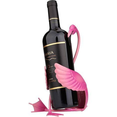 TOOARTS Flamingo-Weinhalter, Weinregal, Metallskulptur, praktische Skulptur, Heimdekoration, Inneneinrichtung (1/5)