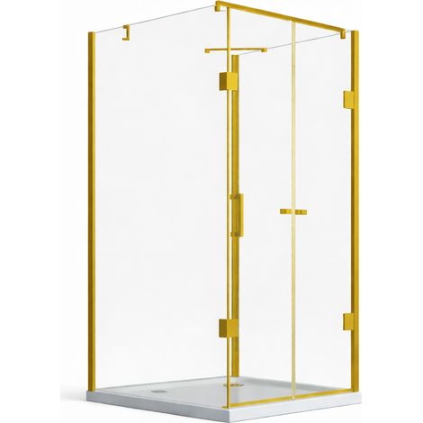 Glaswerk Westfalen - Emma 80x90x80x180 cm U-Duschkabine Gold (1/5)