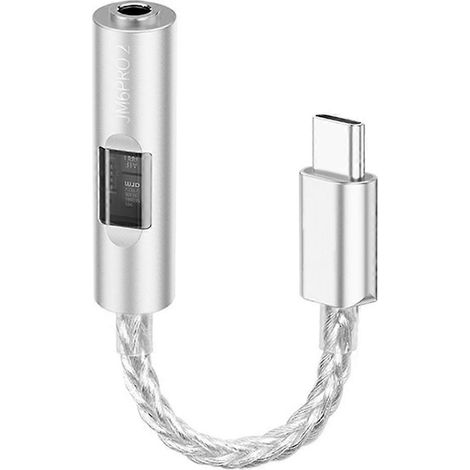 Adaptateur casque audio HiFi JM6 Pro 2 avec micro HD, câble audio USB-C vers jack 3,5 mm (bleu/rouge) pour téléphone et ordinateur (1/5)