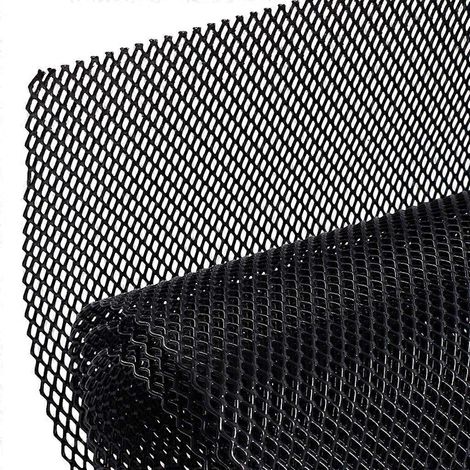 Grille de calandre en alliage d'aluminium pour voiture, insert de calandre pour pare-chocs, 3,6 mm, noir diamant (1/5)