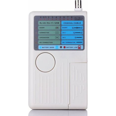 Testeur réseau 4 en 1 RJ45 RJ11 USB BNC pour câble LAN Cat5 Cat6, outil de diagnostic filaire (1/5)