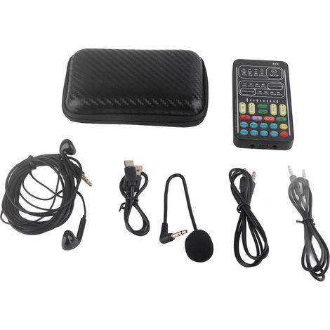 Ensemble de Changer de Voix I9 Multifonction, Carte Son Portable Mini pour Enregistrement et Streaming, Version Anglaise (1/5)