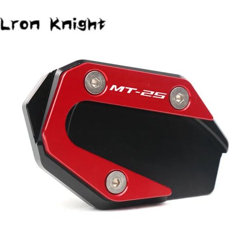 (MT-25 Rouge) Compatible avec YAMAHA MT-03 MT03 MT 03 25 MT-25 MT25 2015-2018 2017 Béquille latérale CNC, extension et plaque de support. Maxpower (1/4)