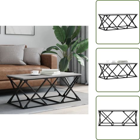 Couchtisch Sonoma - vidaXL Couchtisch Grau Sonoma 100x49x40 cm Holzwerkstoff - Holzwerkstoff Couchtisch (1/5)