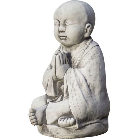 Escultura de jardín con figura de Buda hecha de hormigón. (1/5)