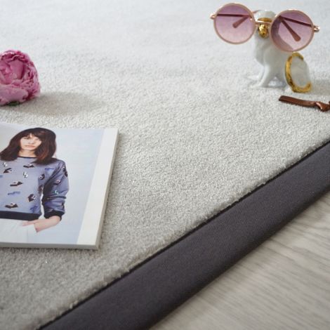 Tapis Paillettes Star gris - Ganse coton anthracite - 80 x 150 cm (1/3)