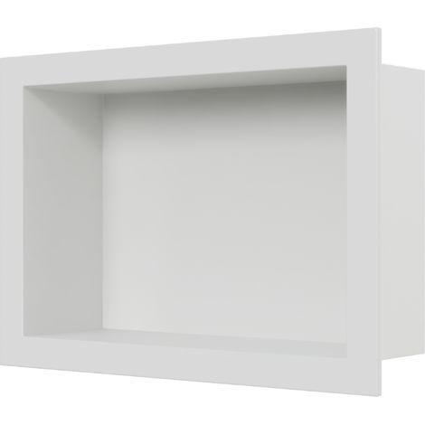 BERNSTEIN - Nicchia doccia in acciaio inox, mensola da incasso per doccia BS203010 - 20x30x10cm - Bianco Blanco (1/4)