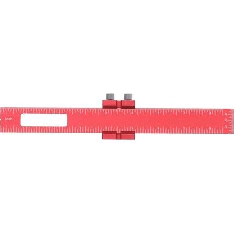 Règle de marquage multifonctionnelle pour le travail du bois, 8 pouces, en alliage d'aluminium, Portable, pour charpentier, artisanat de bricolage (1/5)