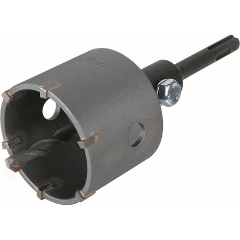 Wolfcraft Hohlbohrkrone Ø 40 mm inkl. SDS Plus Spanndorn Bohrmaschinenaufsätze