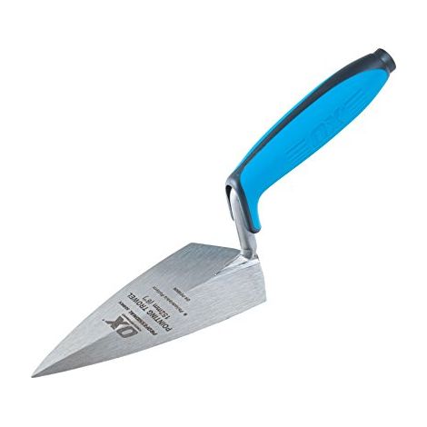 OX Pro 6"" 152mm Pointing Trowel Philadelphia Pattern Duragrip Soft Grip Handle (1/4)