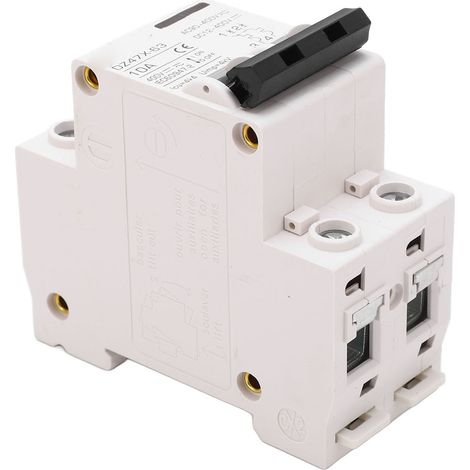 2-poliger 10-A-400-V-AC/DC-Leistungsschalter mit Differenzialschutz für Solaranlagen im Haushalt (1/5)